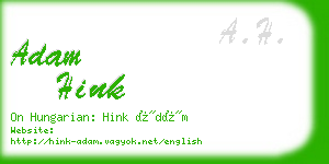 adam hink business card